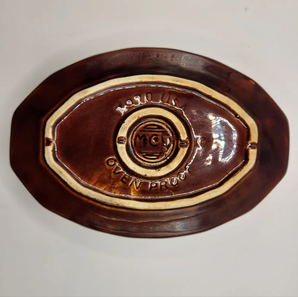 Vintage McCoy Brown Drip Glaze Ovenproof Baking Dish Made in USA